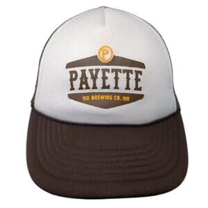 KC Trucker Hat Brown White OS Payette Brewing Co Boise Idaho Mesh Snapback OSFM